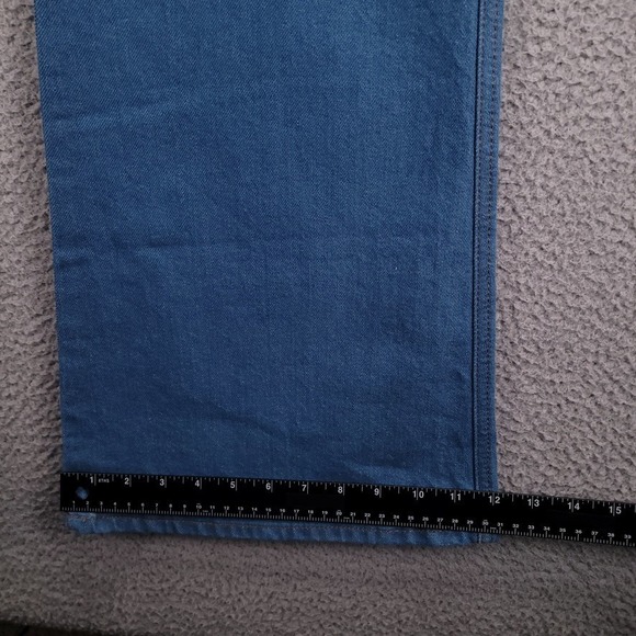 EXPRESS Jeans Size 12 70's Flare Mid Rise Blue Stretch Denim 32x33 NEW - Picture 12 of 13